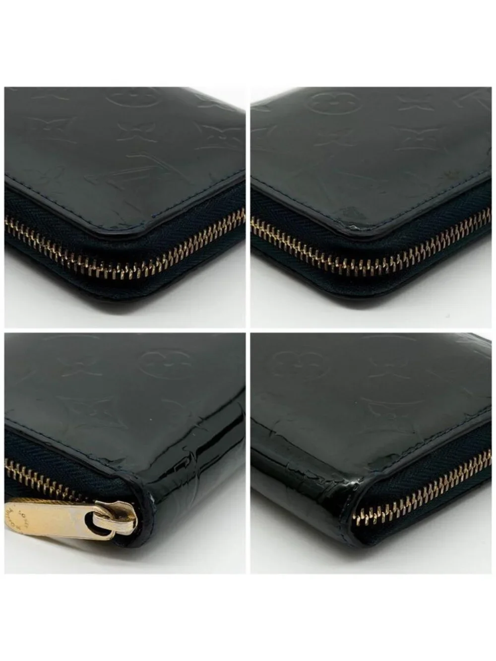 Louis Vuitton Zippy Wallet Vernis Green Monogram